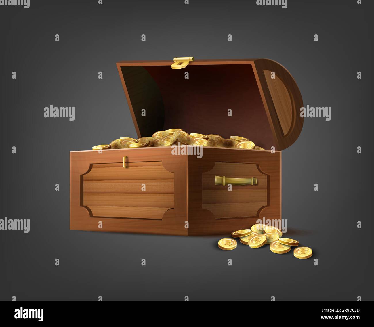 3d Golden Treasure Chest Stock Photo - Download Image Now - Treasure Chest,  Trunk - Furniture, Gold - Metal - iStock