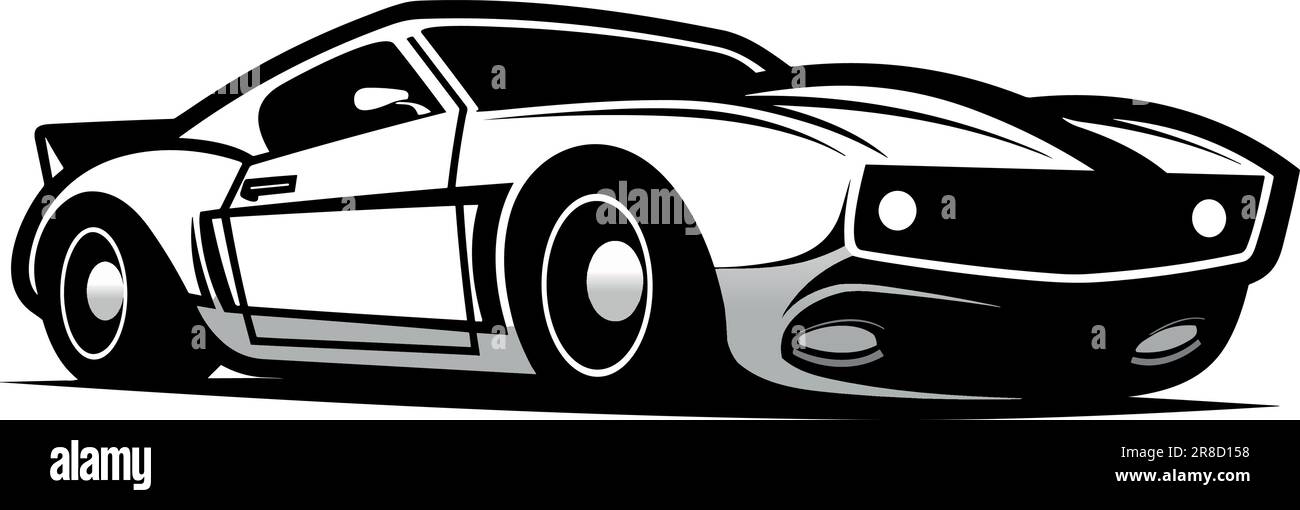 futuristic concept-car design over white Stock Vector