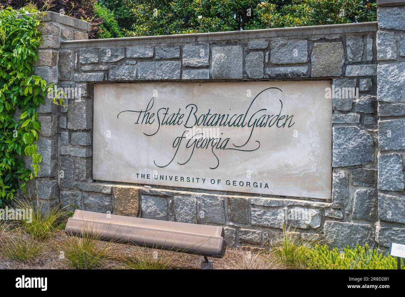 Entrance to The State Botanical Garden of Georgia in Athens, Georgia. (USA) Stock Photo