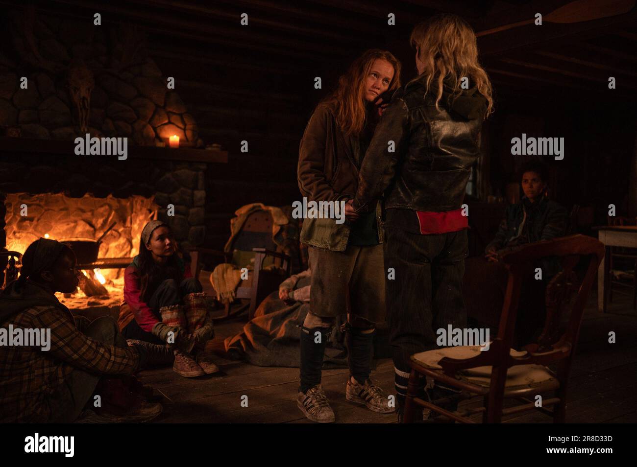 YELLOWJACKETS, from left Nia Sondaya, Courtney Eaton, Liv Hewson(02)