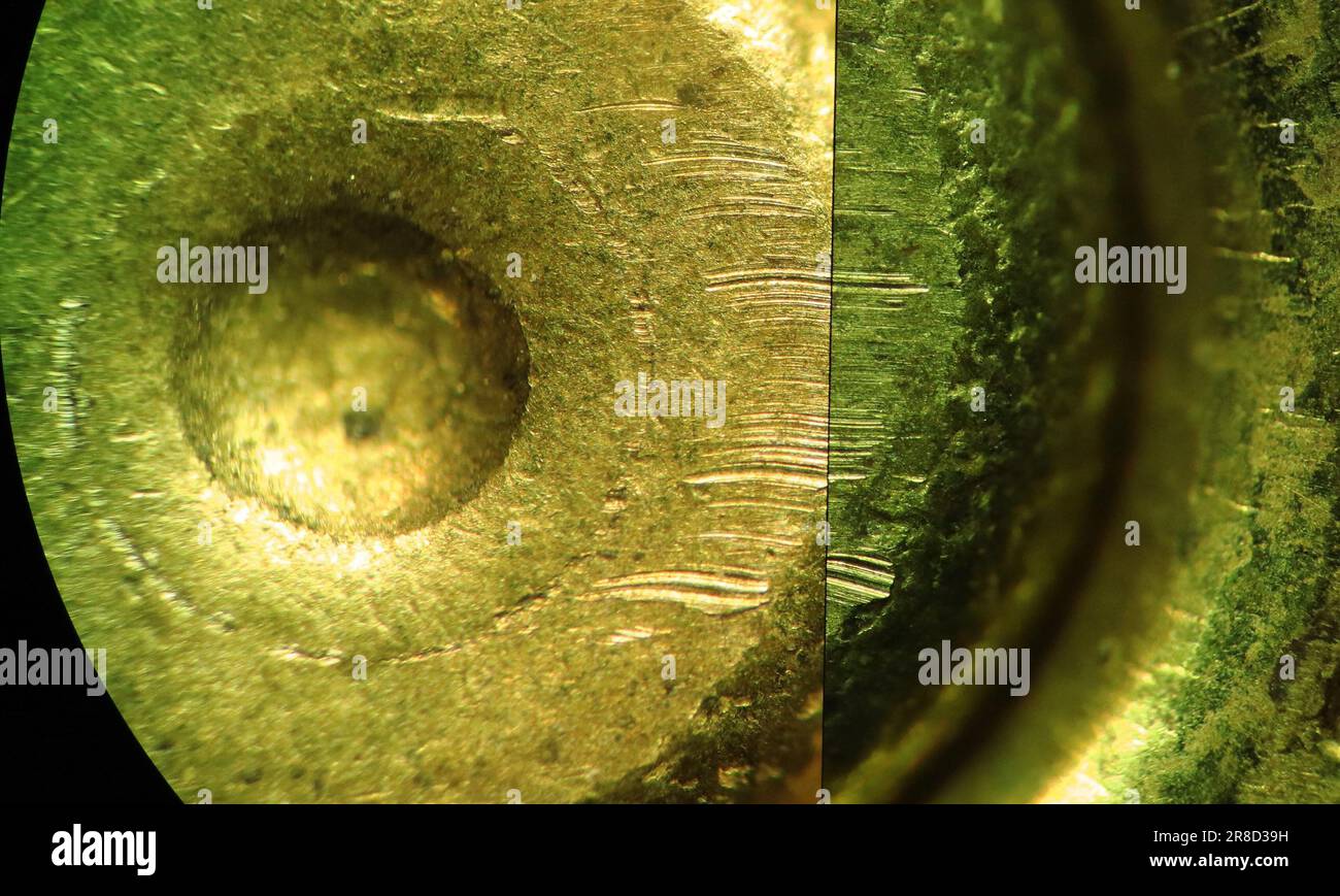 Cartridge case microscopic comparison Stock Photo Alamy