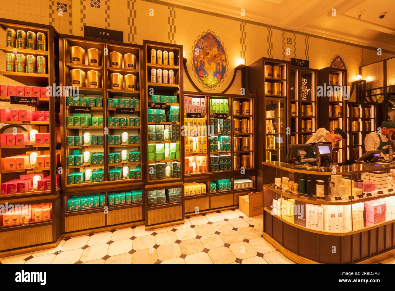 England, London, Knightsbridge, Harrods, Food Hall, Colourful display ...