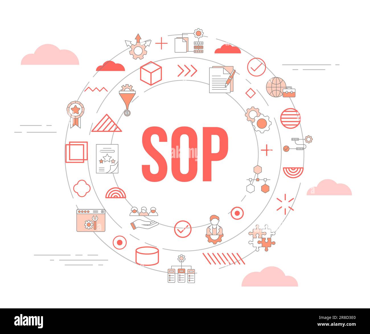 sop standard operating procedure concept with icon set template banner ...