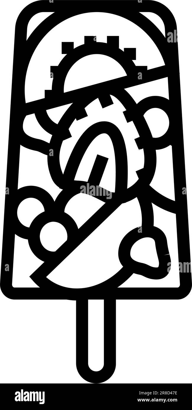 popsicles sweet food line icon vector illustration Stock Vector Image ...