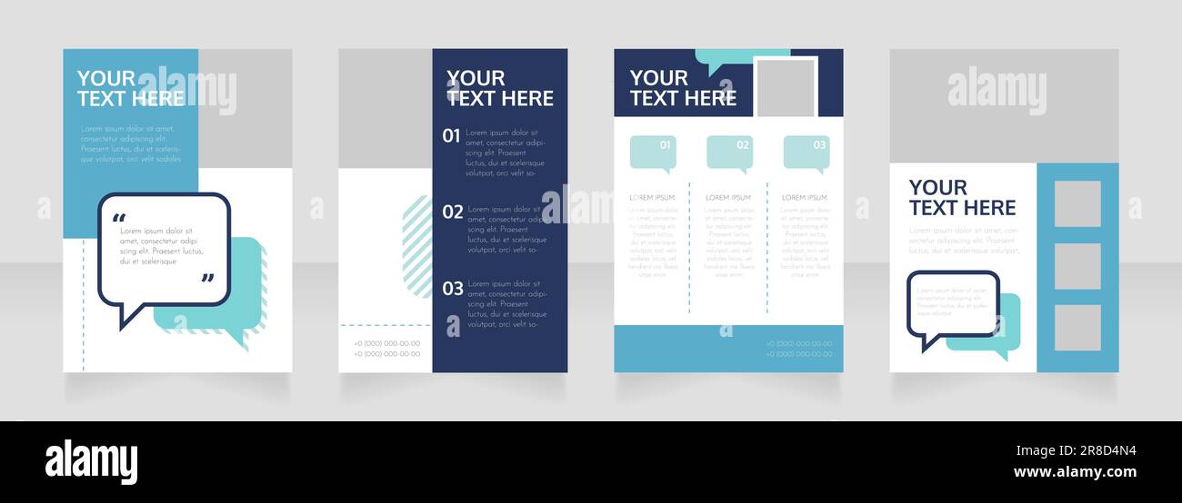 Business communication course blank brochure layout design Stock Vector ...
