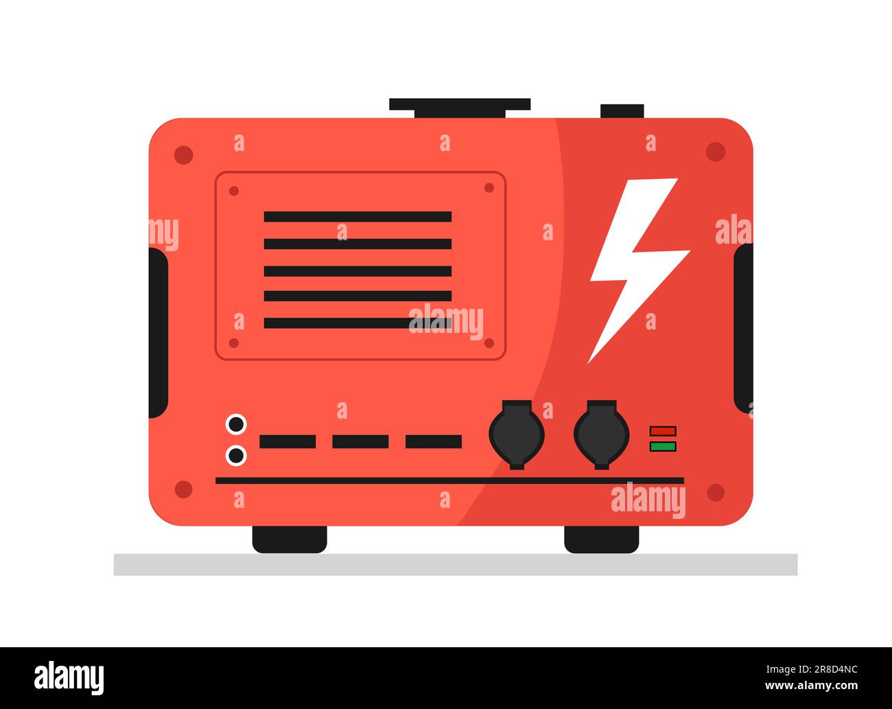Red electric generator back view concept Stock Vector Image & Art - Alamy