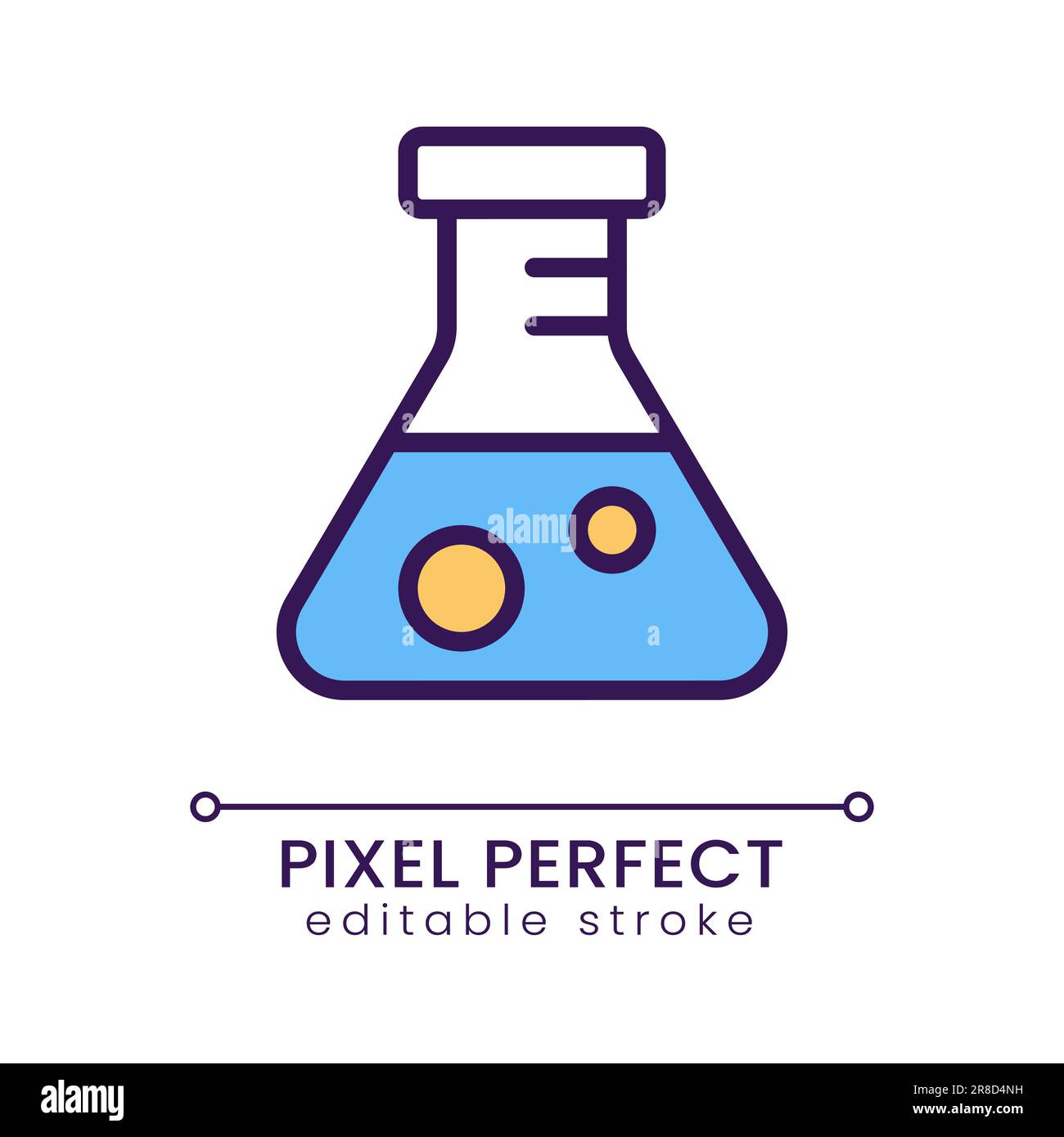 Conical flask pixel perfect RGB color icon Stock Vector Image & Art - Alamy