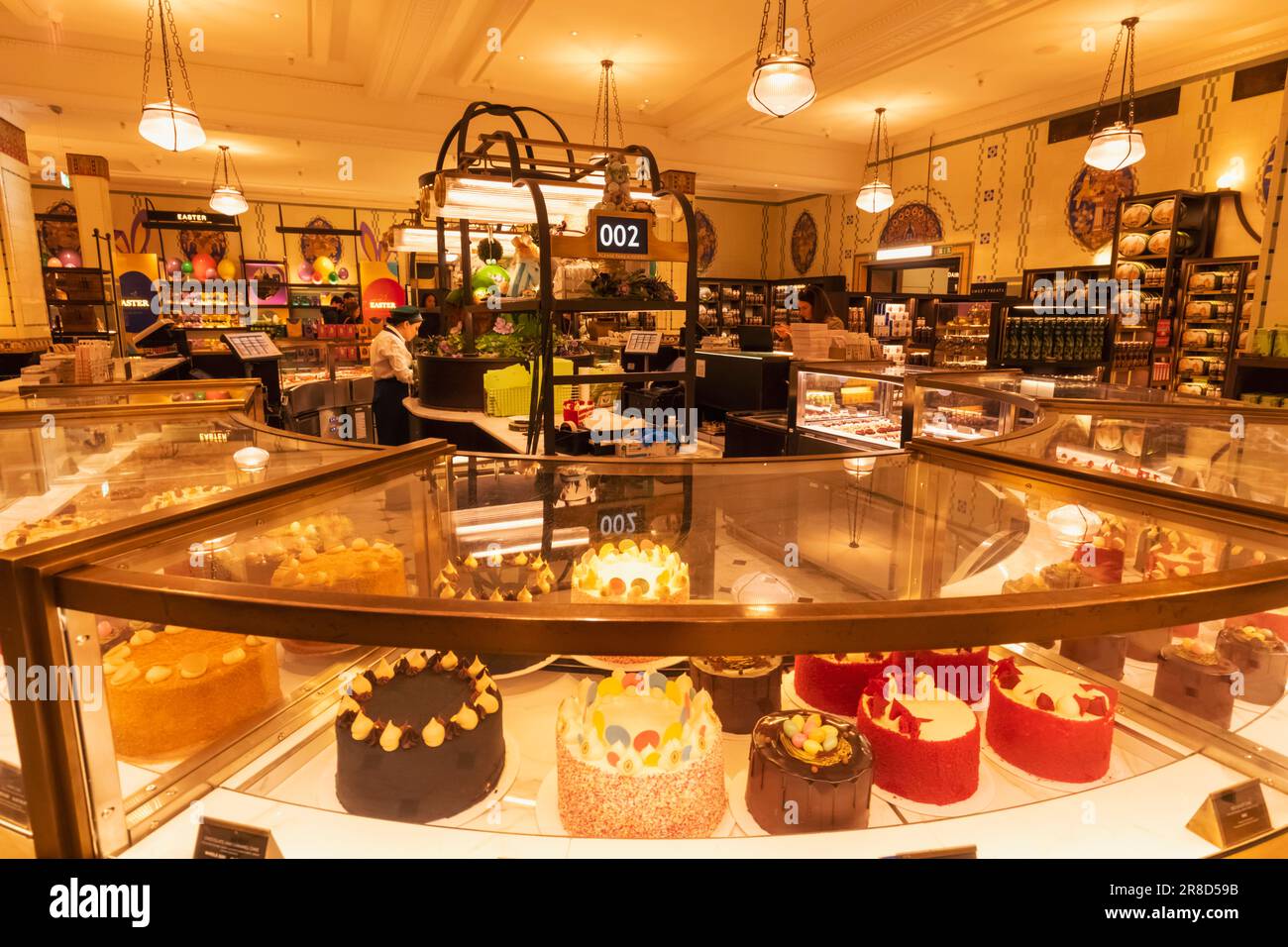 England, London, Knightsbridge, Harrods, Food Hall Cake Display Counter