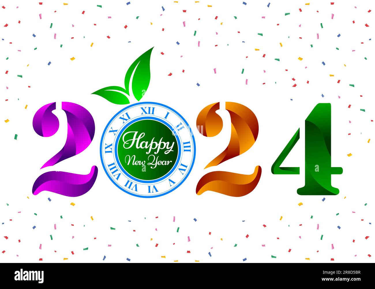 2025 Happy new year design template. 2025 Happy new year colorful 3d