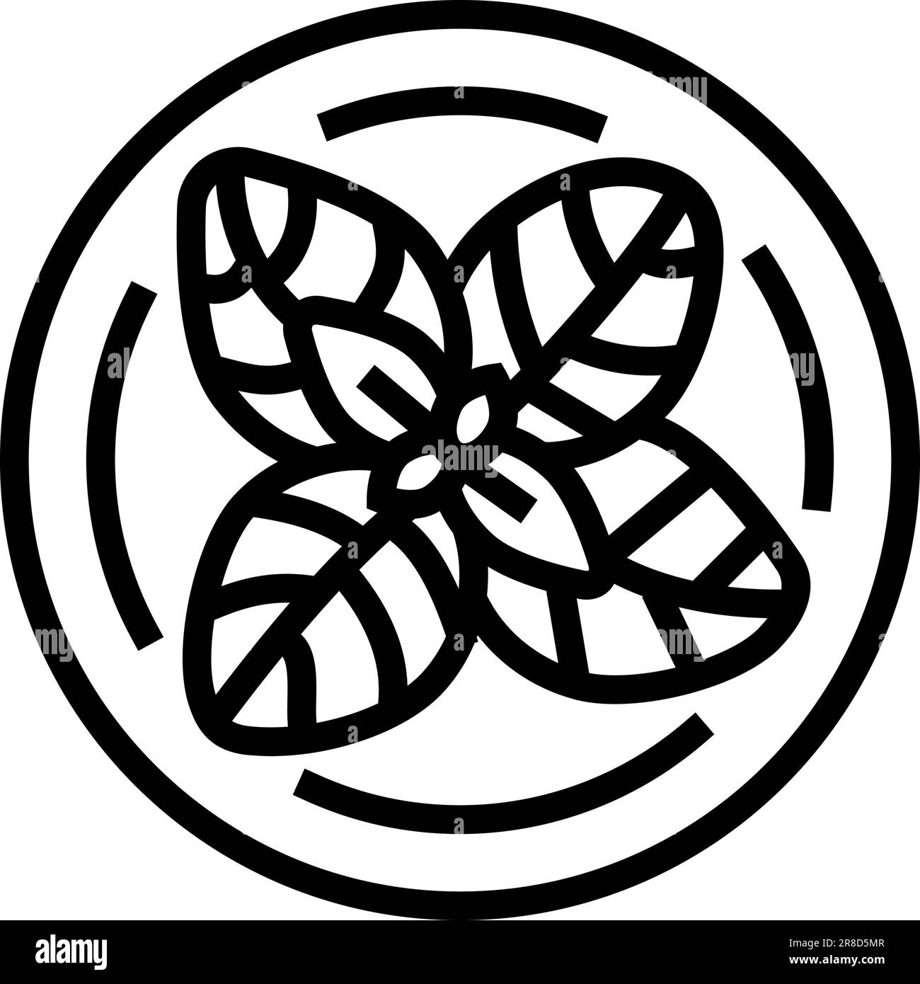 basil cosmetic plant line icon vector illustration Stock Vector Image ...