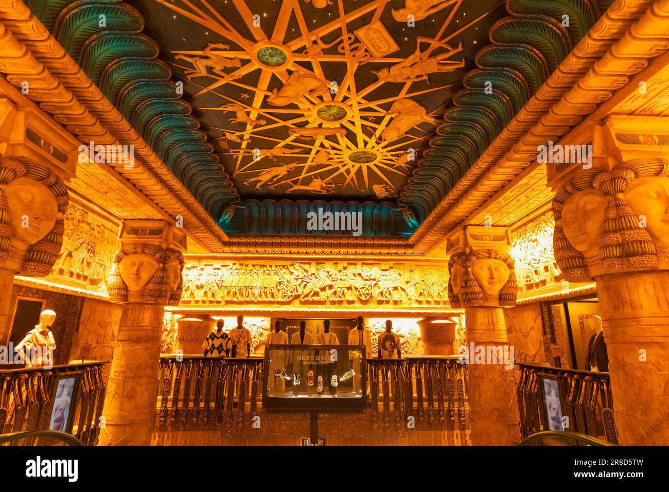 England, London, Knightsbridge, Harrods, The Egyptian Staircase Stock ...