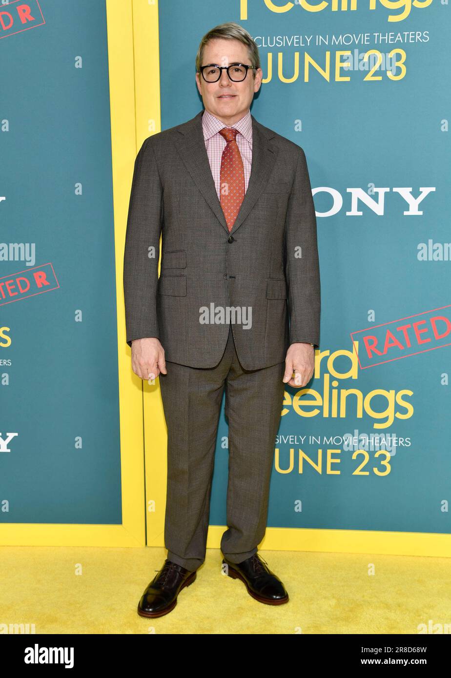 Matthew Broderick attends the premiere for "No Hard Feelings" at AMC Lincoln Square on Tuesday, June 20, 2023, in New York. (Photo by Evan Agostini/Invision/AP) Stock Photo