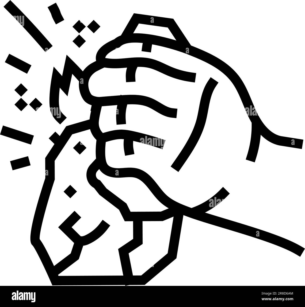 fire making human evolution line icon vector illustration Stock Vector ...