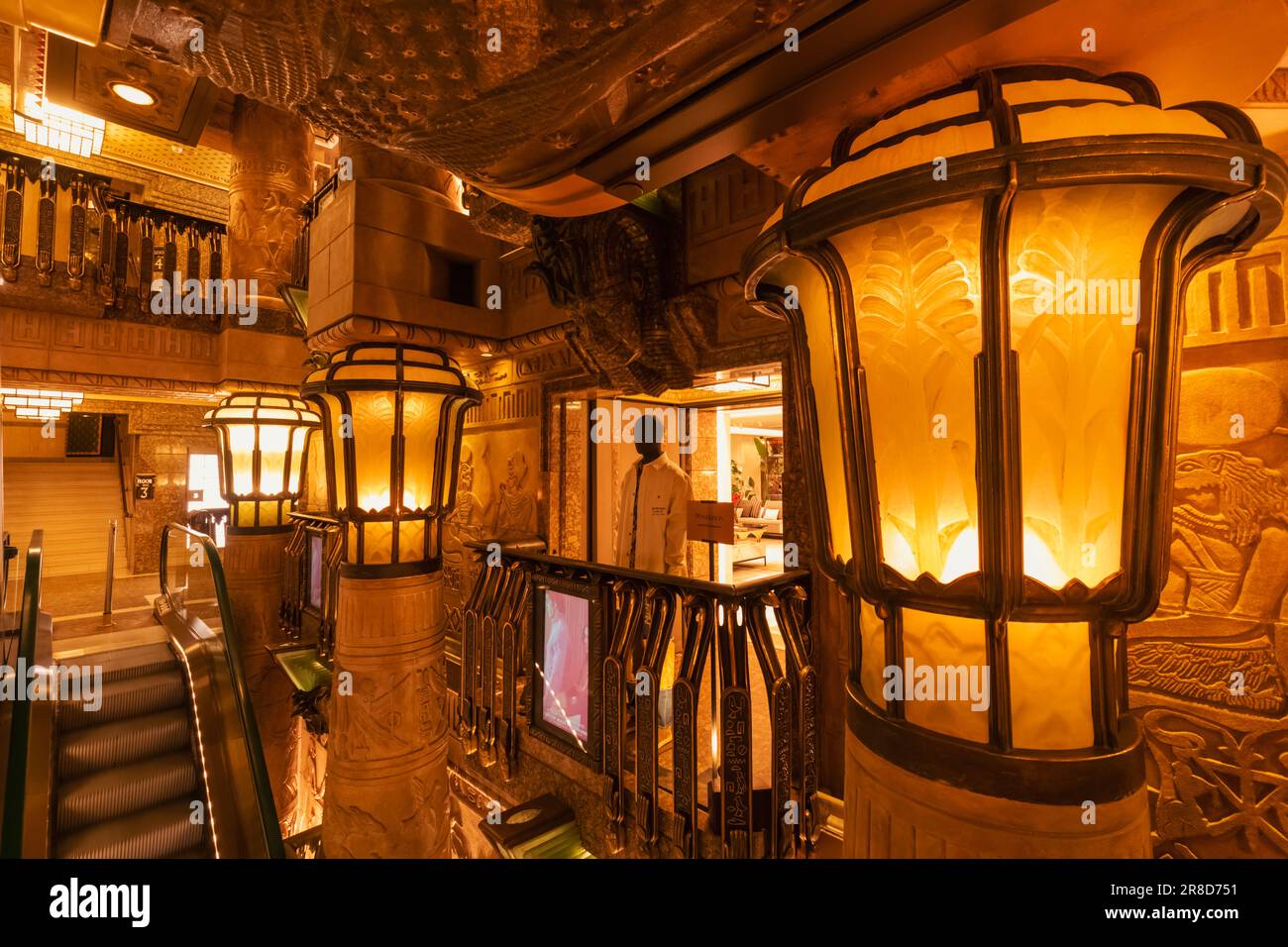England, London, Knightsbridge, Harrods, The Egyptian Staircase Stock ...