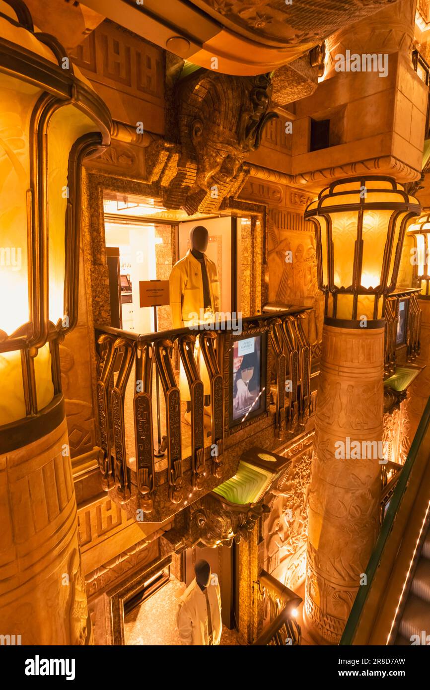 England, London, Knightsbridge, Harrods, The Egyptian Staircase Stock