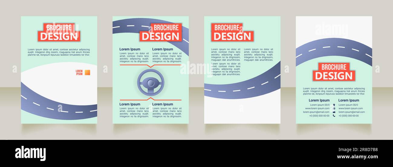 Driver training school blank brochure design Stock Vector Image & Art ...