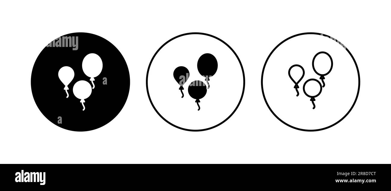 Balloon icon set. party balloon icon decoration birthday vector ...