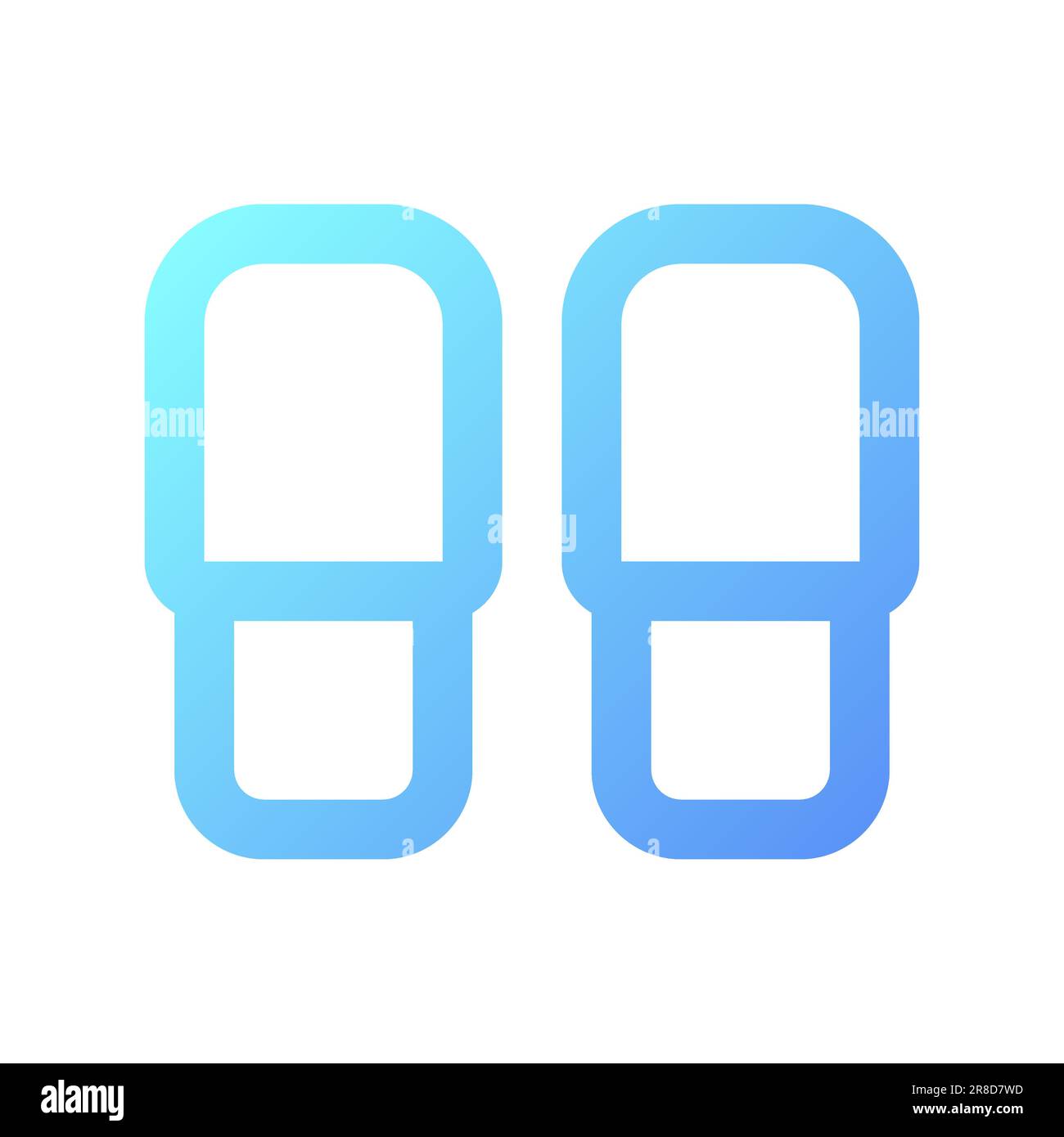 Slippers pixel perfect gradient linear ui icon Stock Vector