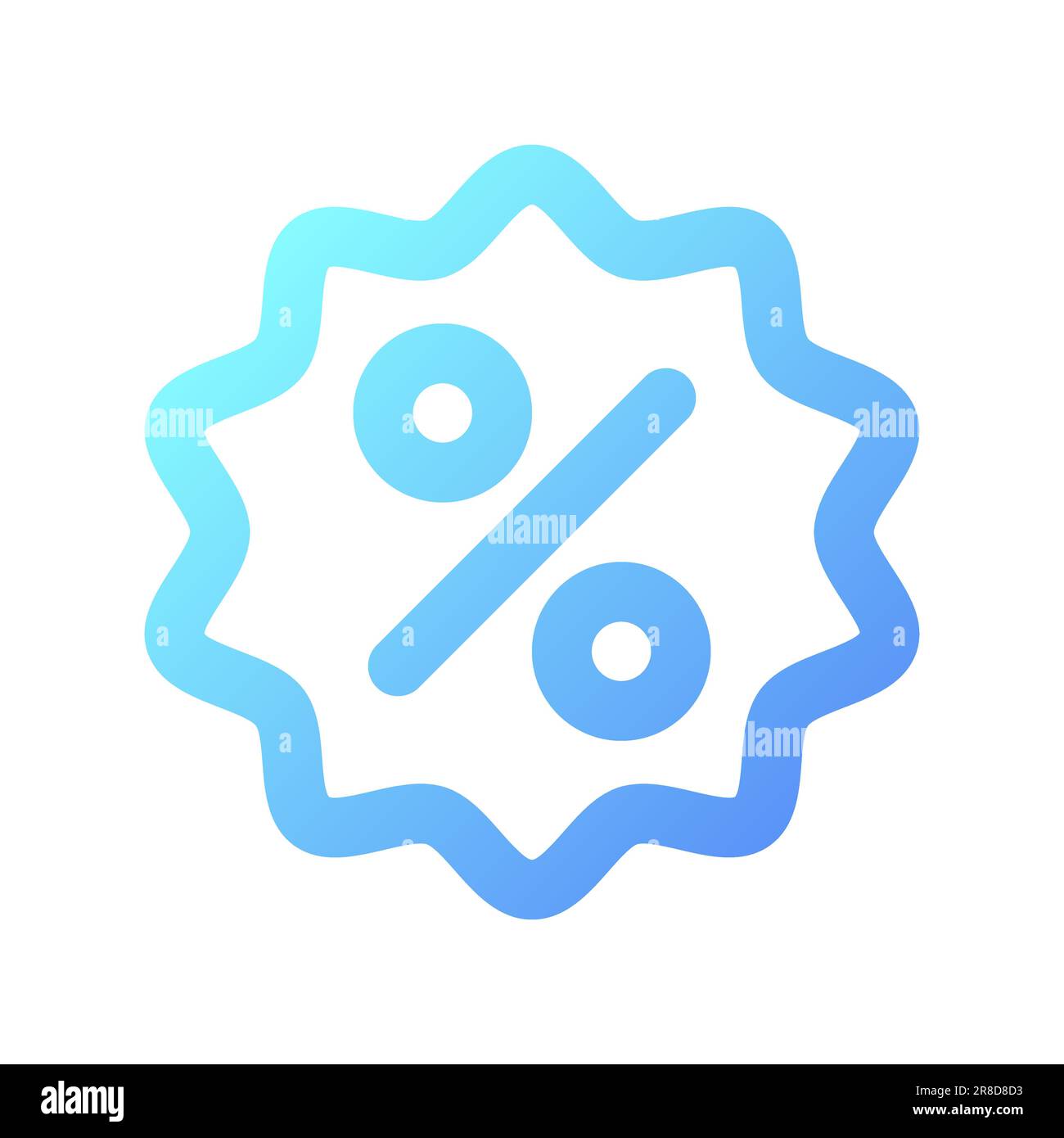 Discount pixel perfect gradient linear ui icon Stock Vector