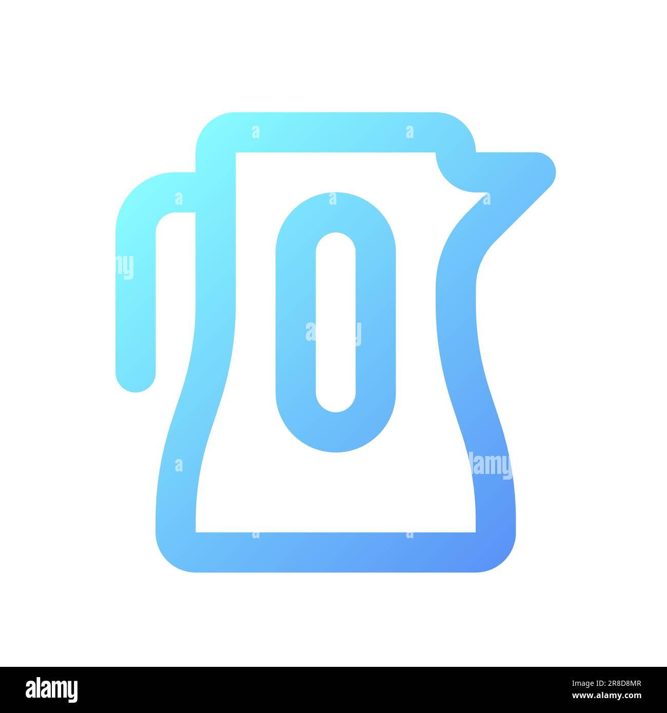 Electric kettle pixel perfect gradient linear ui icon Stock Vector