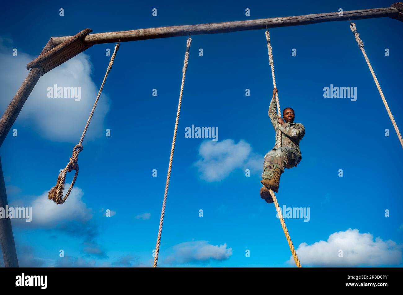 Rope climbing staff hi-res stock photography and images - Alamy