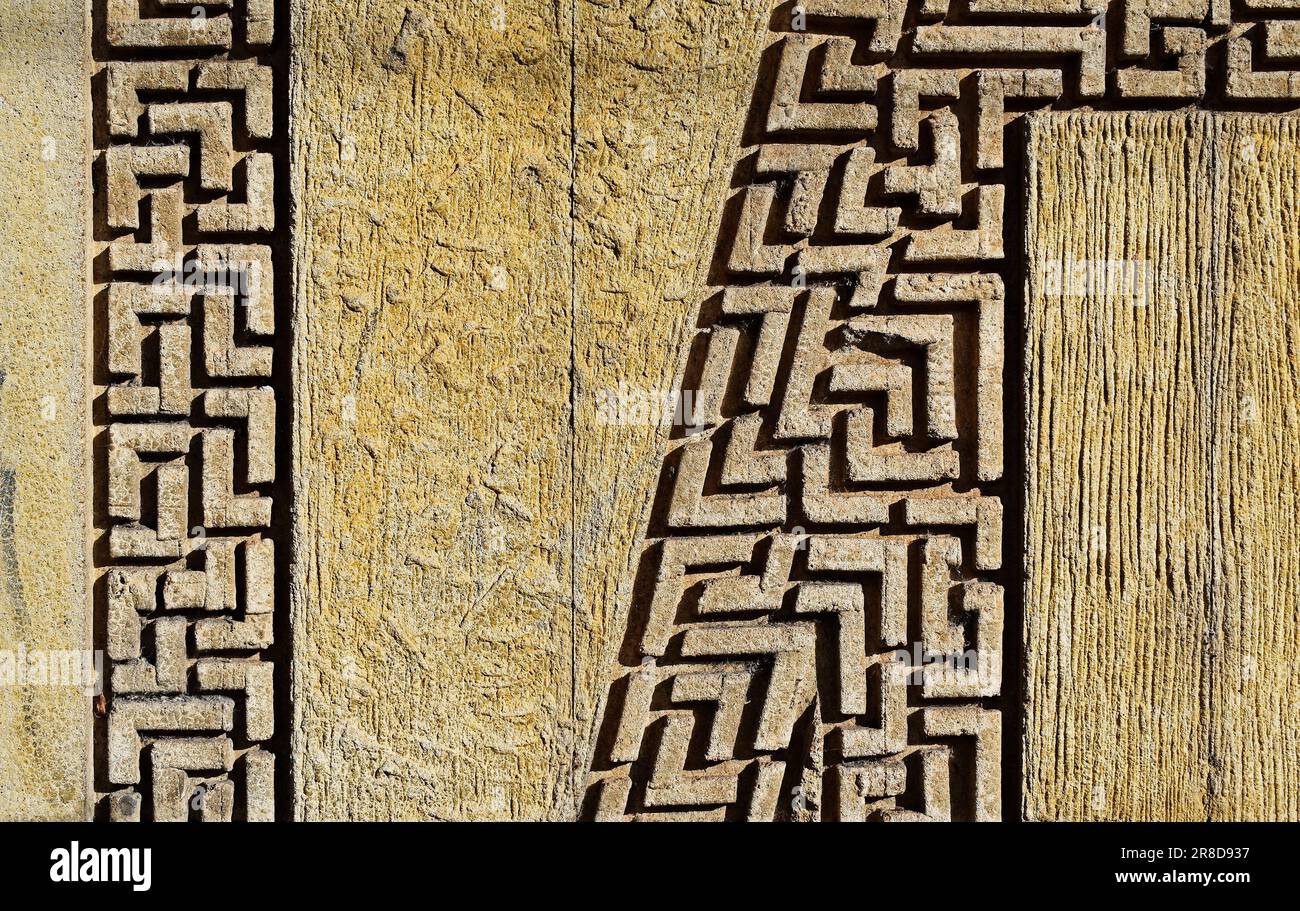 Abstract texture on yellow wall Stock Photo
