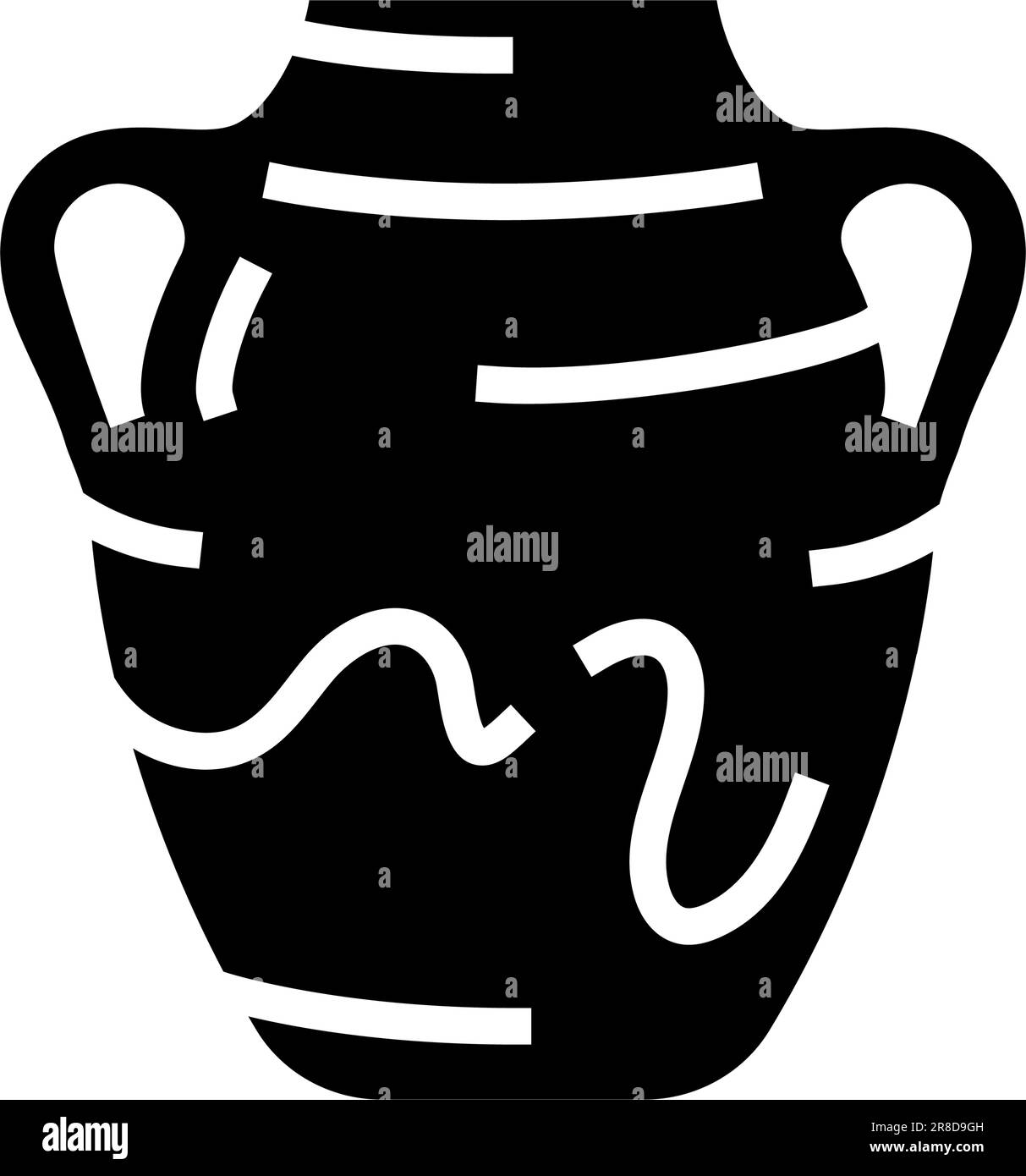 pottery human evolution glyph icon vector illustration Stock Vector