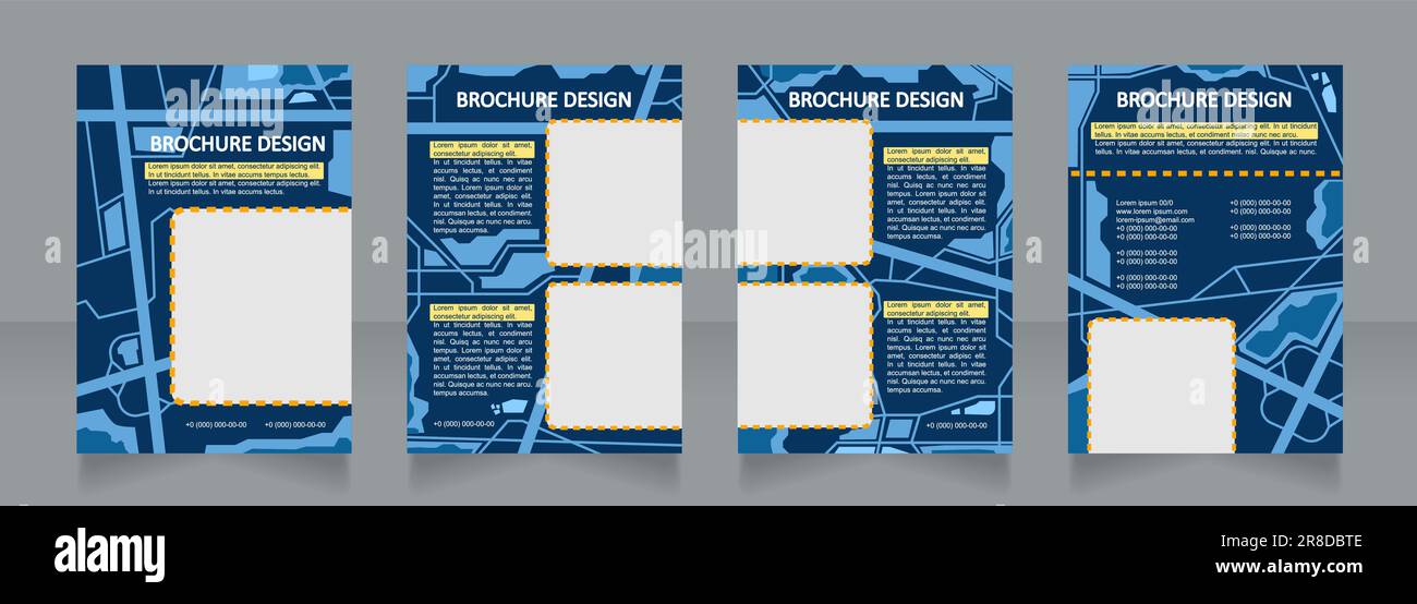 Landscaping blue blank brochure design Stock Vector Image & Art - Alamy