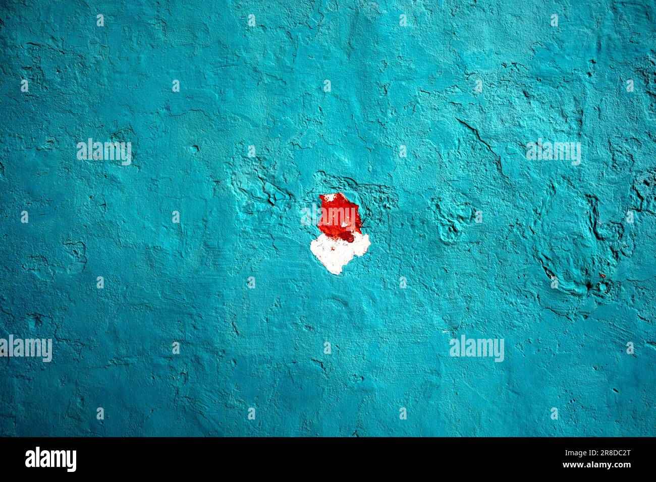 red paint patch example use of paint primer in paint system restoration of homes Stock Photo Alamy