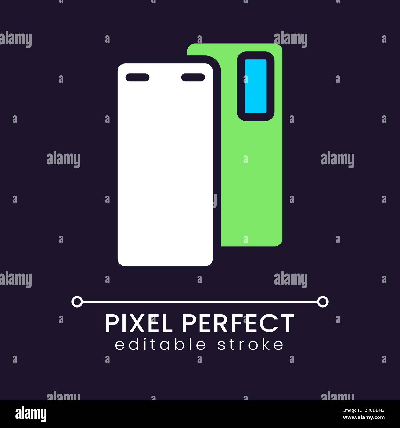Smartphone pixel perfect RGB color icon for dark theme Stock Vector ...