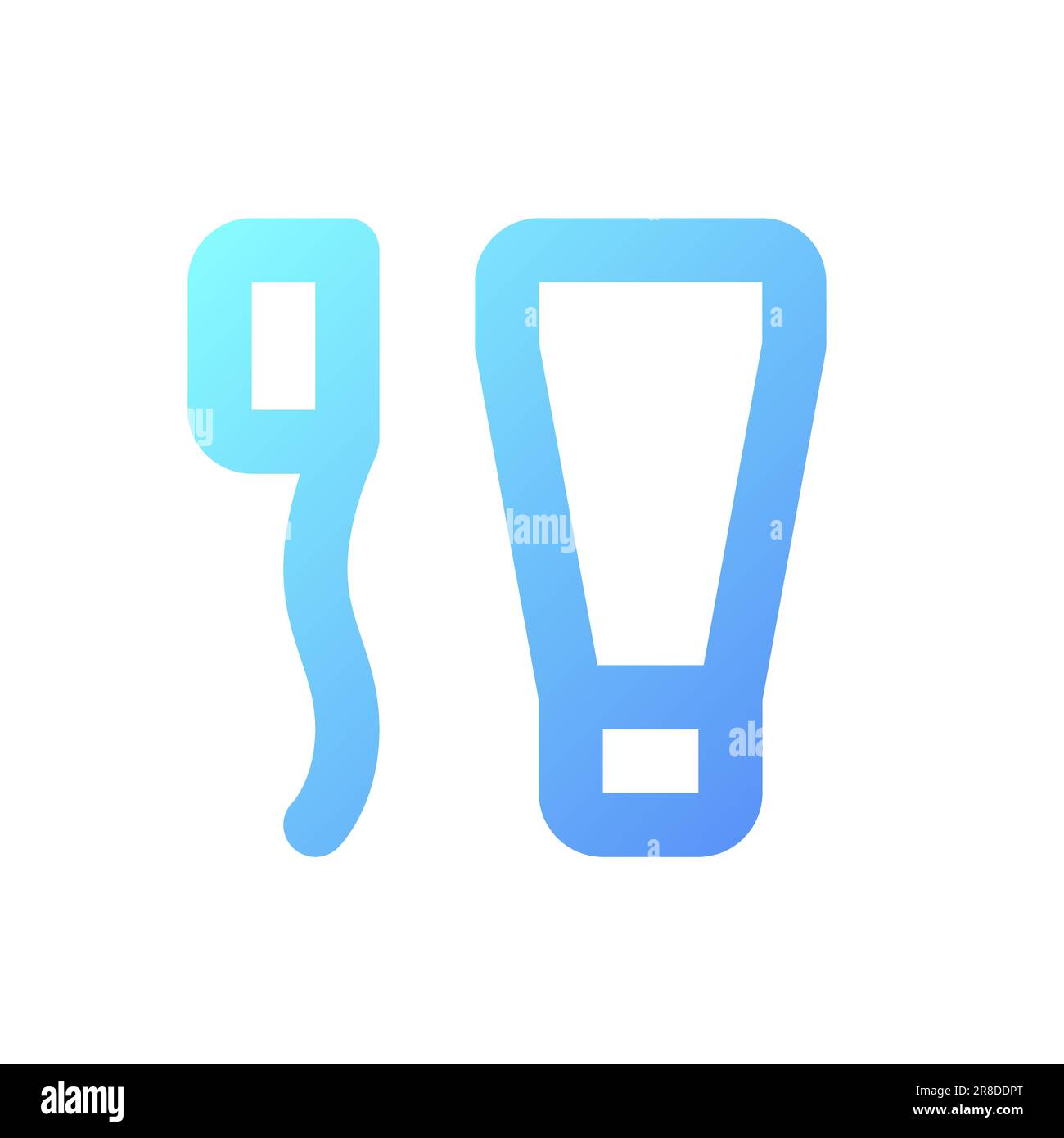 Mouth hygiene pixel perfect gradient linear ui icon Stock Vector