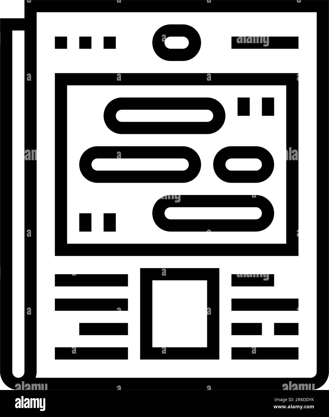 article news media line icon vector illustration Stock Vector Image ...