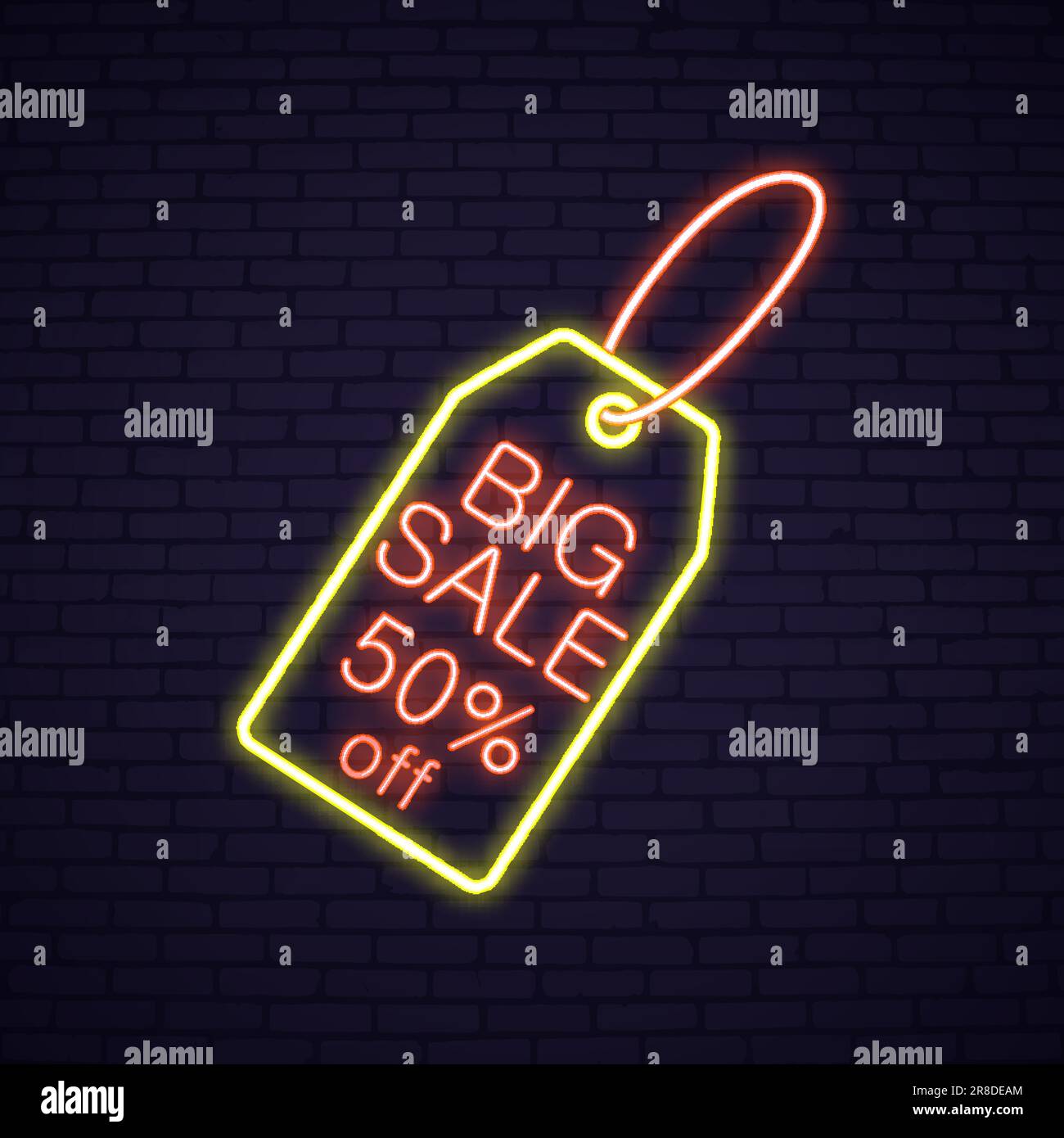 Easter Sale neon signboard Stock Vector