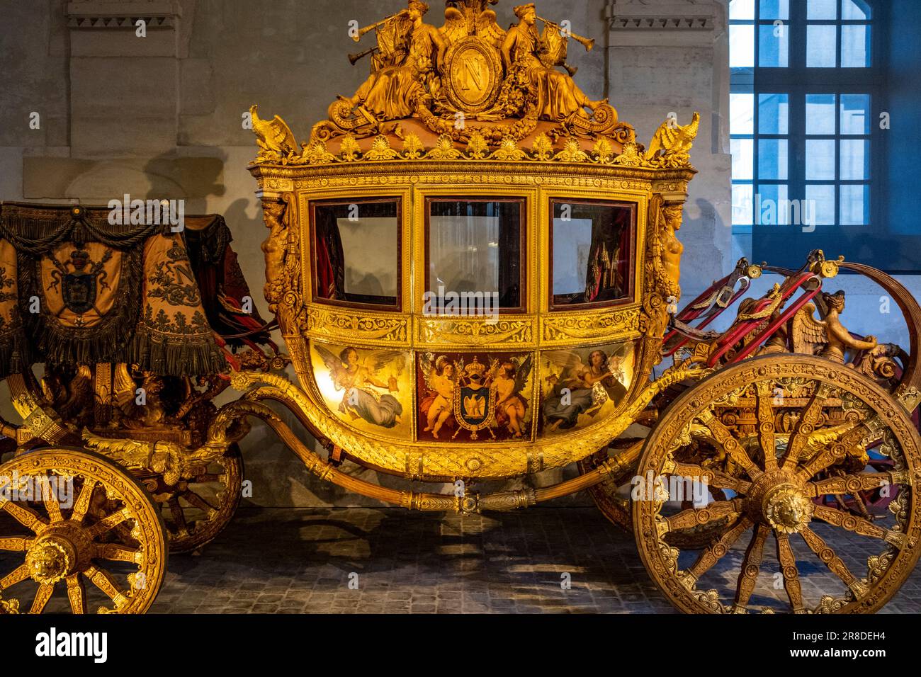 The Gallery of Coaches, The Palace of Versailles, Versailles, France. Stock Photo