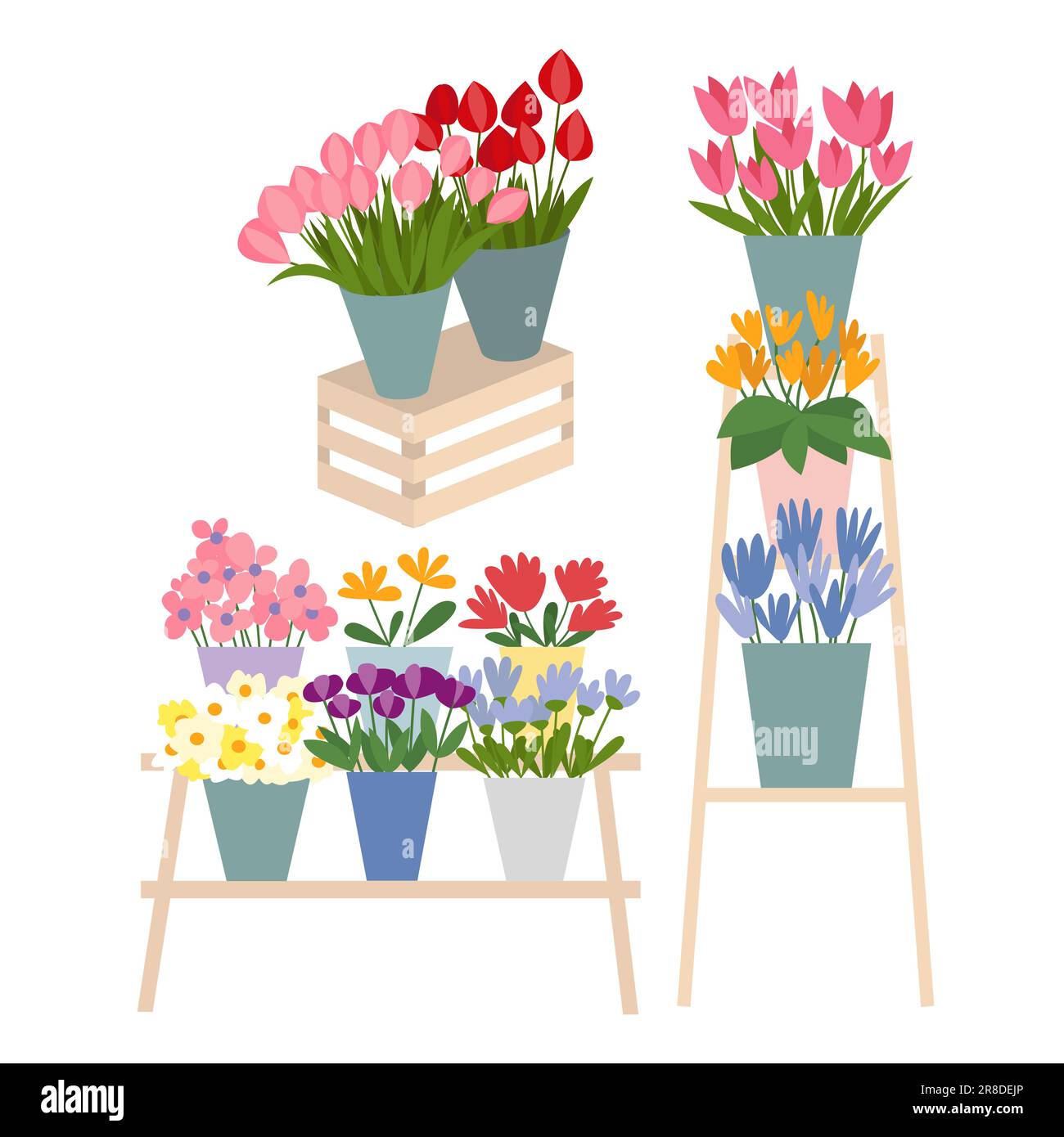Different kinds of flowers bouquets Stock Vector Image & Art Alamy