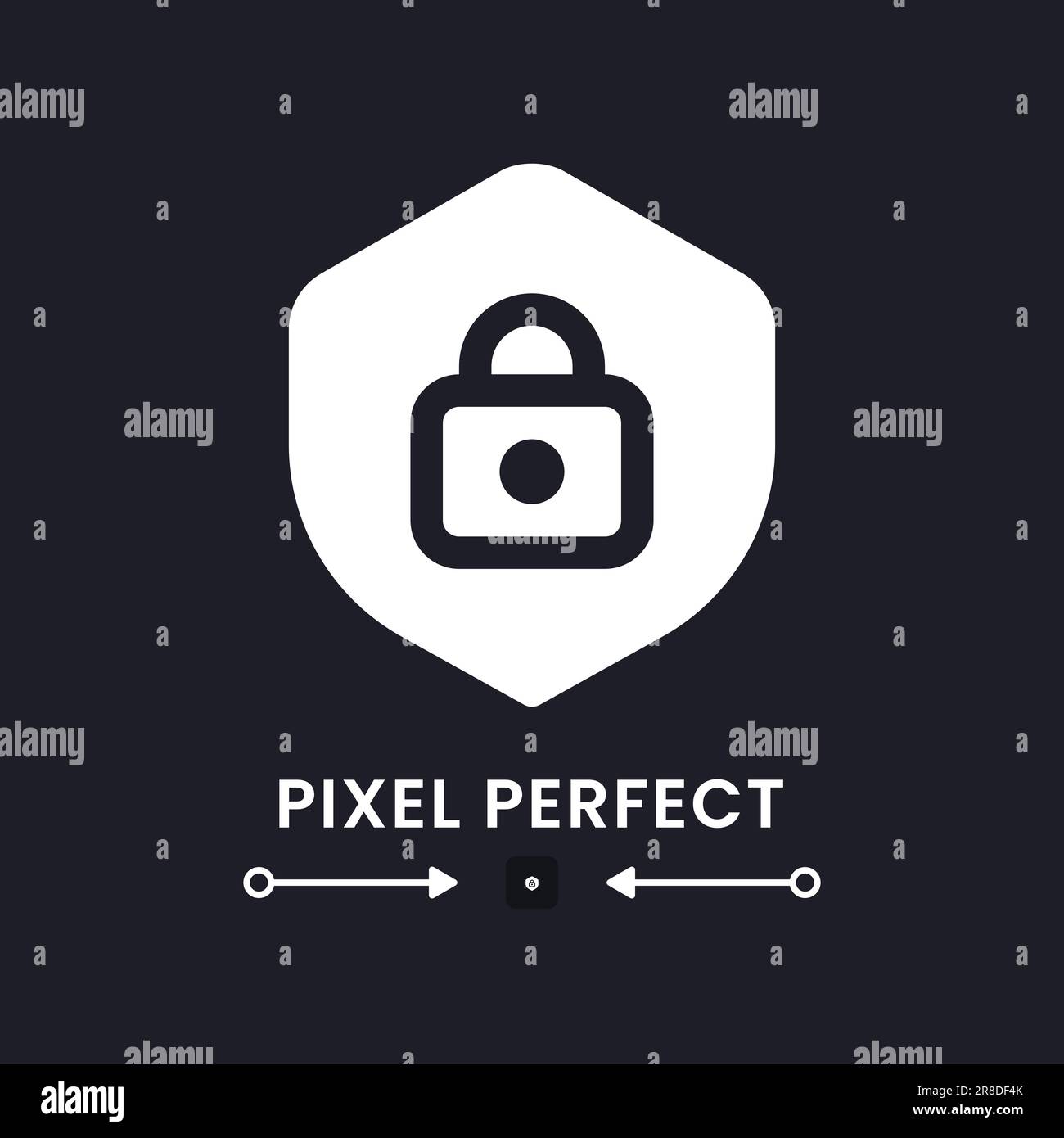 Protection white solid desktop icon Stock Vector