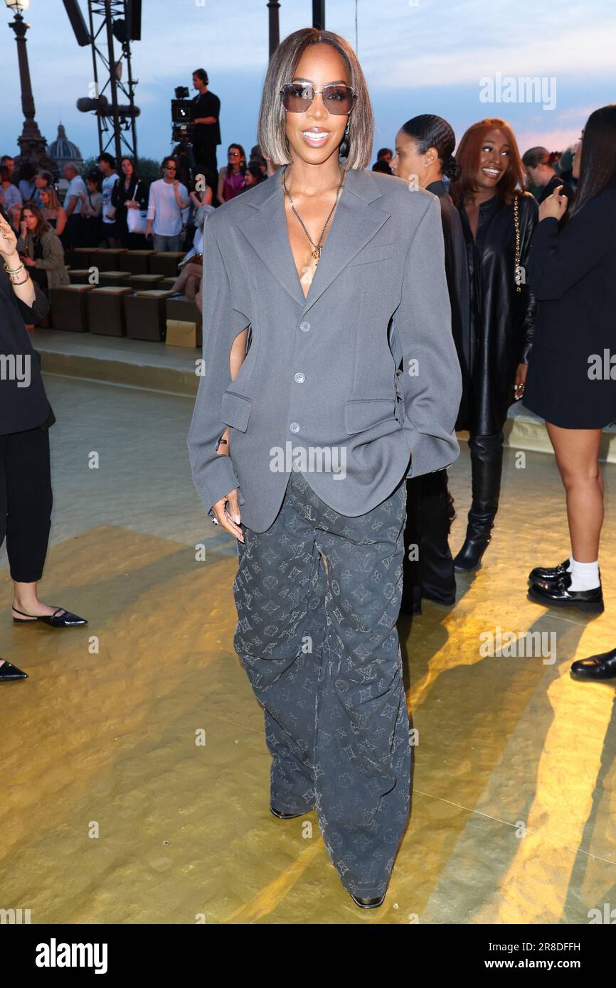 Paris, France. 20/06/2023, Kelly Rowland attend the Louis Vuitton Spring/Summer  2024 fashion show during the Paris Fashion Week menswear spring/summer 2024  on June 20, 2023 in Paris, France. Photo by Jerome Dominé/ABACAPRESS.COM