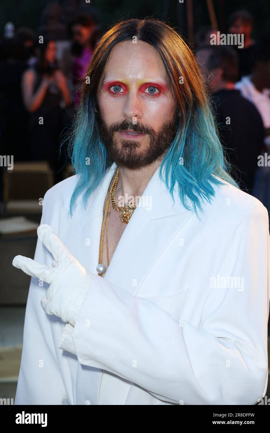 Paris, France. 20/06/2023, Jared Leto attend the Louis Vuitton  Spring/Summer 2024 fashion show during the Paris Fashion Week menswear  spring/summer 2024 on June 20, 2023 in Paris, France. Photo by Jerome  Dominé/ABACAPRESS.COM