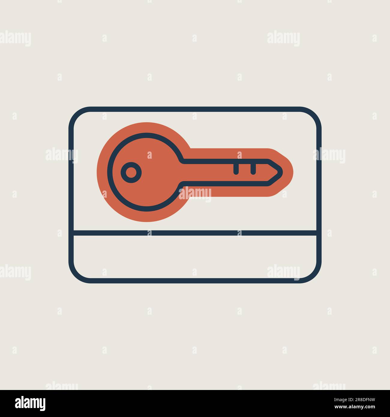 Card key flat vector isolated icon. Graph symbol for travel and tourism ...