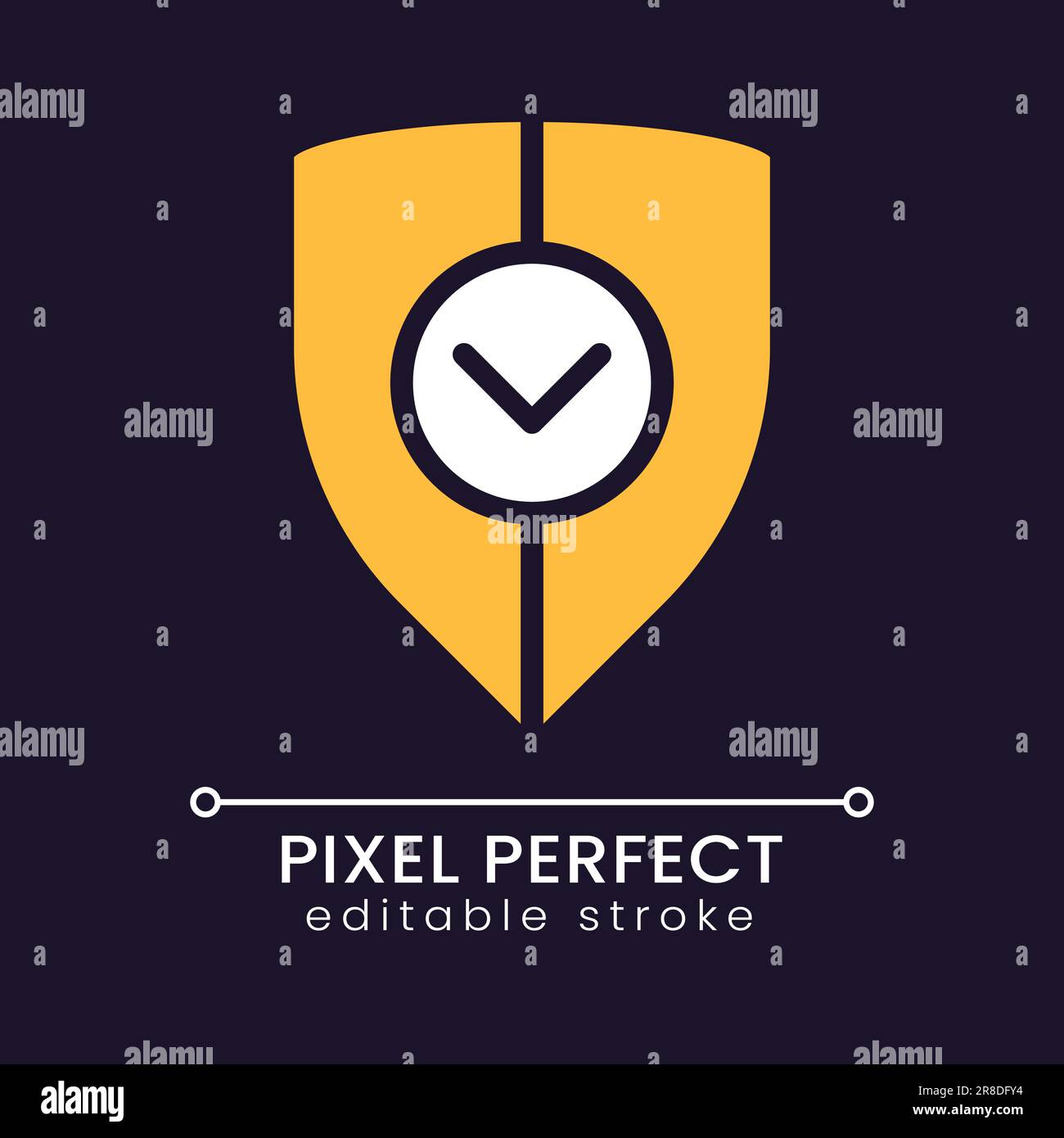 Business security pixel perfect RGB color icon for dark theme Stock ...