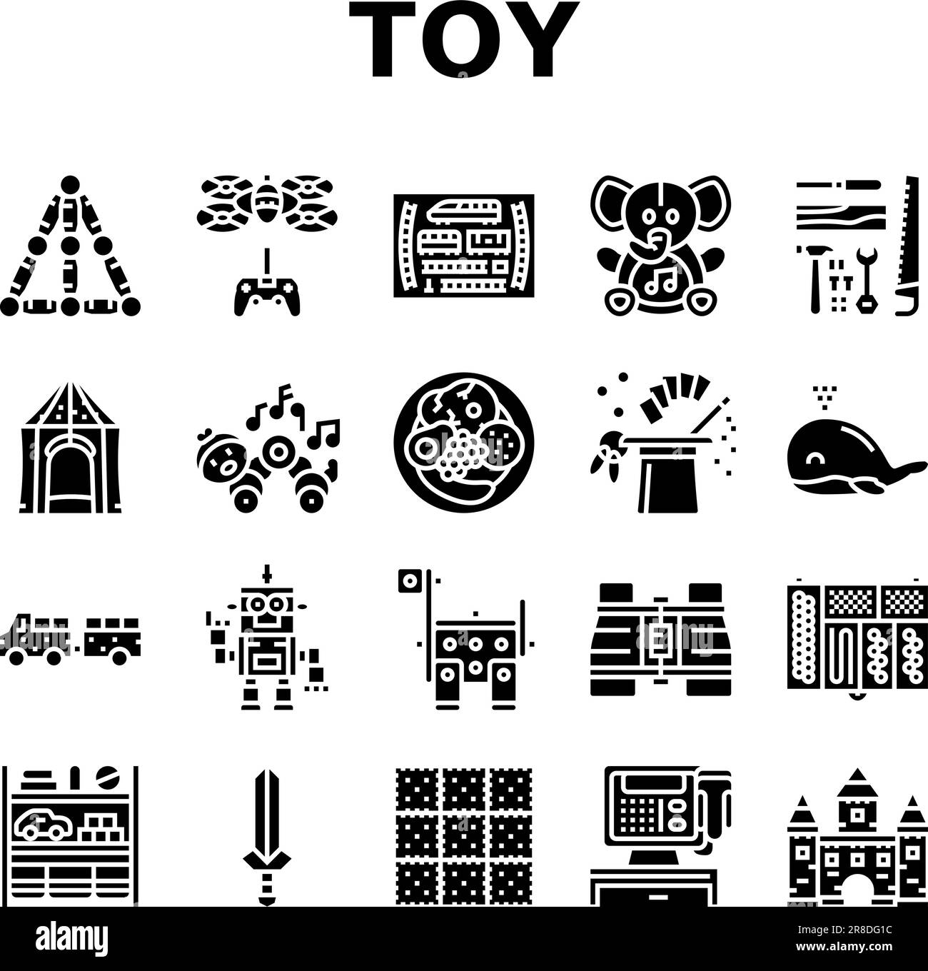 toy baby child kid play icons set vector Stock Vector Image & Art - Alamy