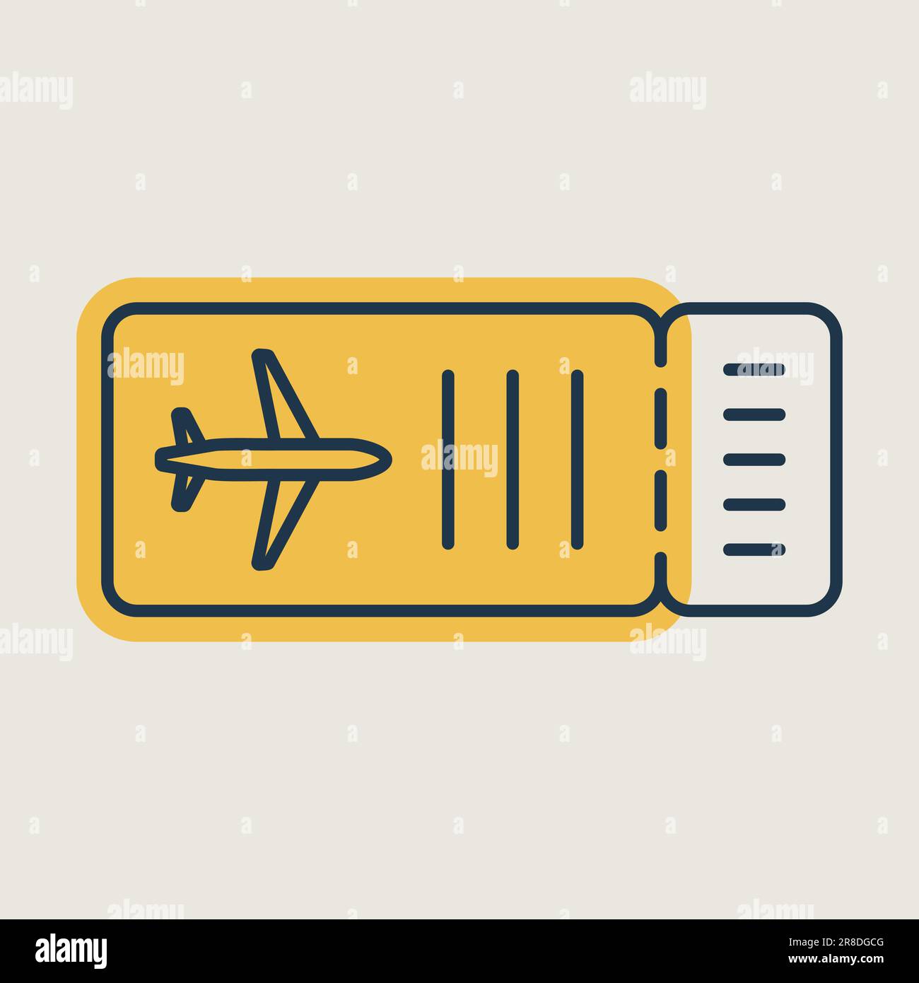 Ticket plane vector isolated icon. Summer sign. Graph symbol for travel ...
