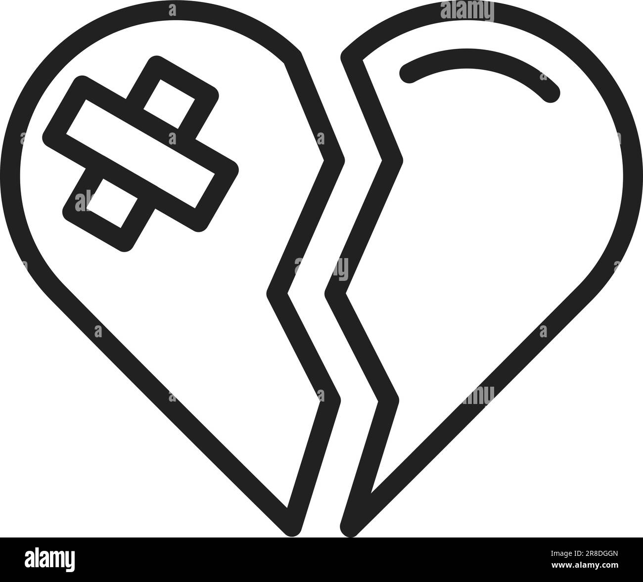 Broken line icon Black and White Stock Photos & Images - Alamy