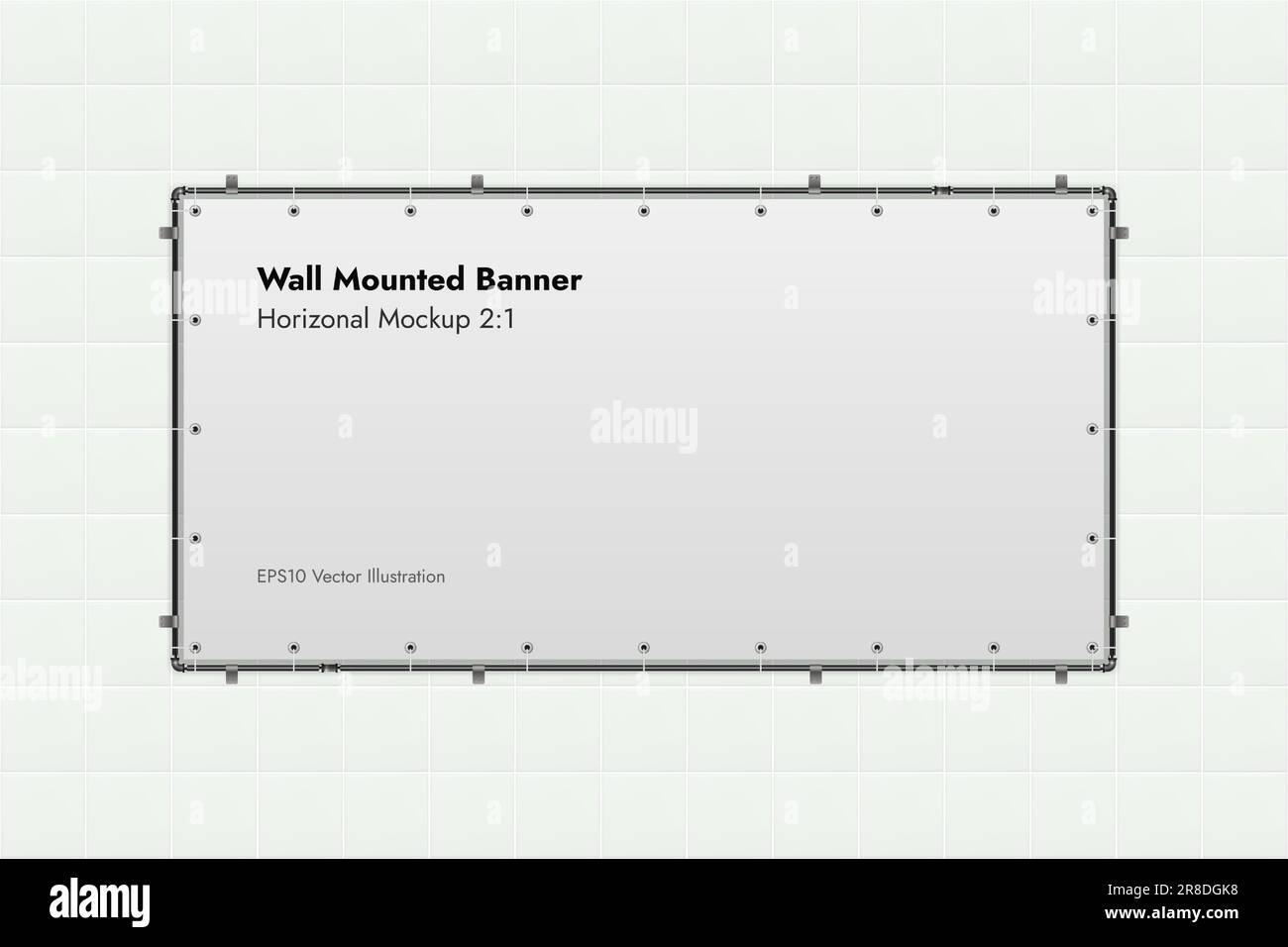 Wall Mounted Banner on Marble Background Vector Illustration. Stock Vector