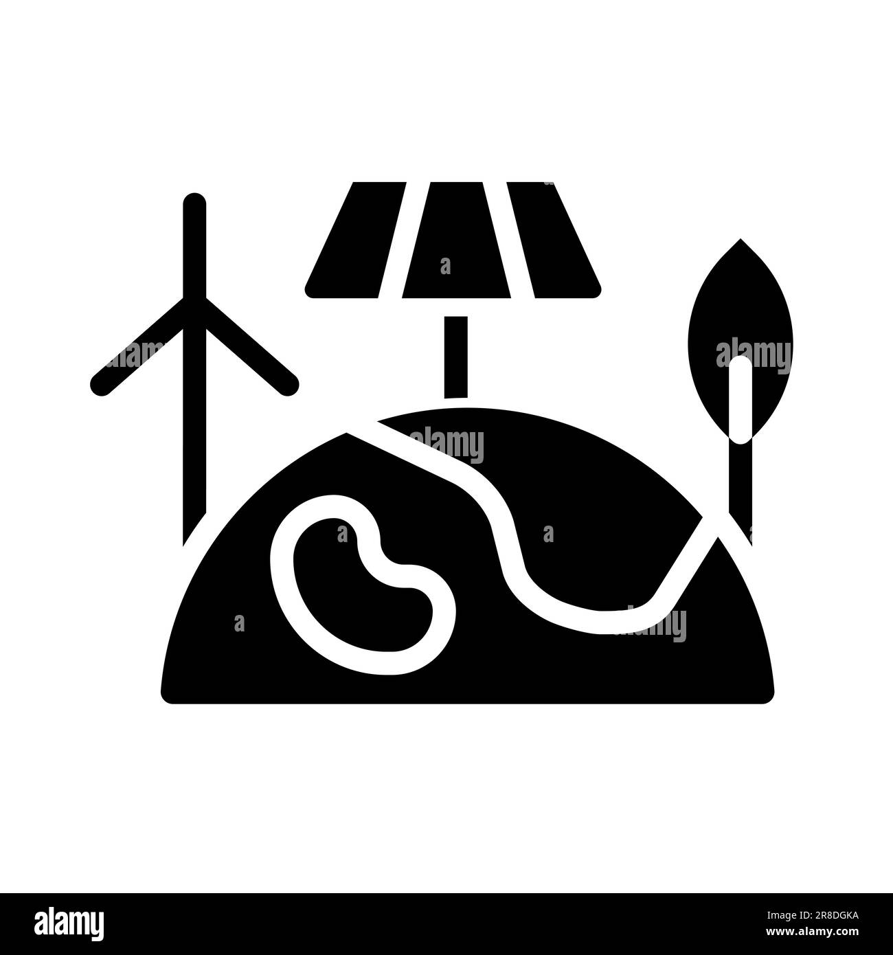 Renewable energy black glyph icon Stock Vector Image & Art - Alamy