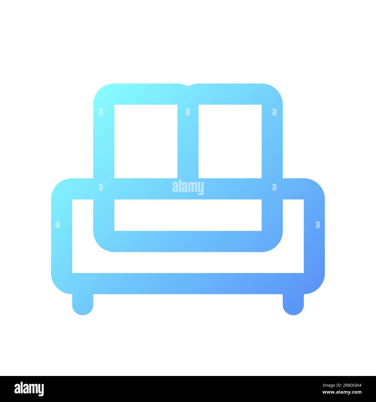 Sofa pixel perfect gradient linear ui icon Stock Vector