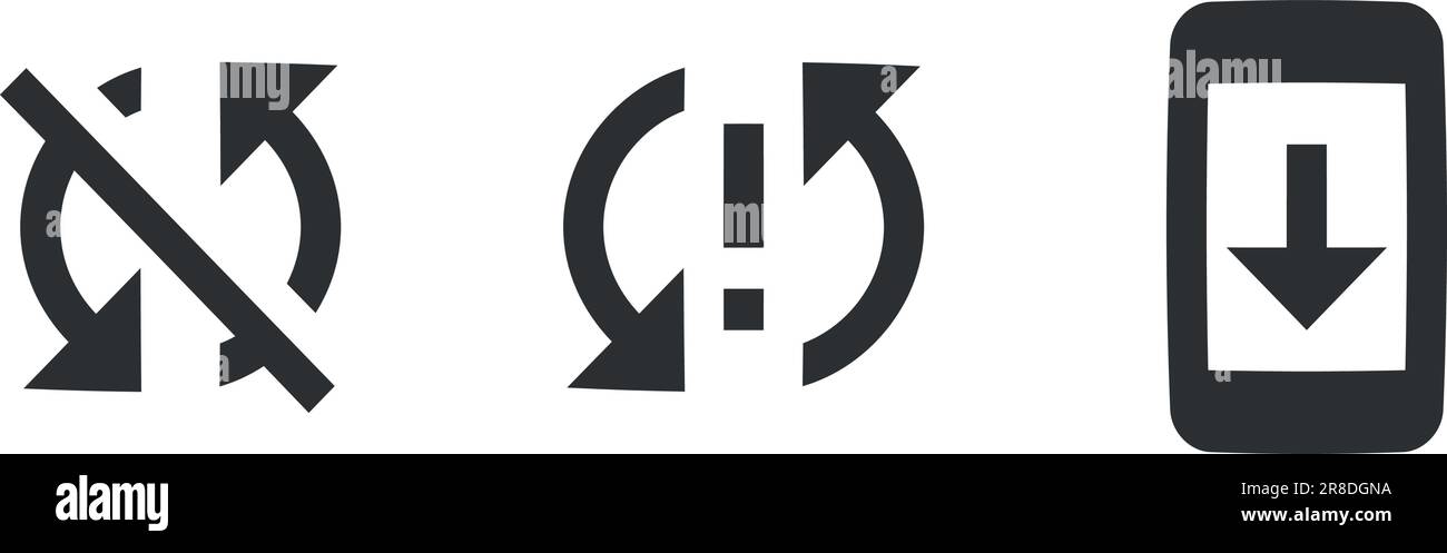Set of 3 icons Notification. Line icons collection. modern trend in the ...