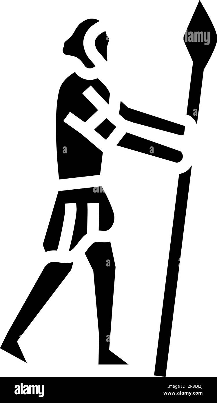 homo sapiens human evolution glyph icon vector illustration Stock Vector
