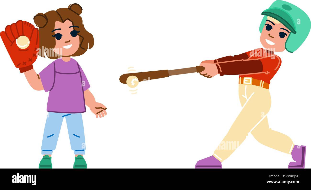 baseball kid vector Stock Vector Image &amp; Art - Alamy