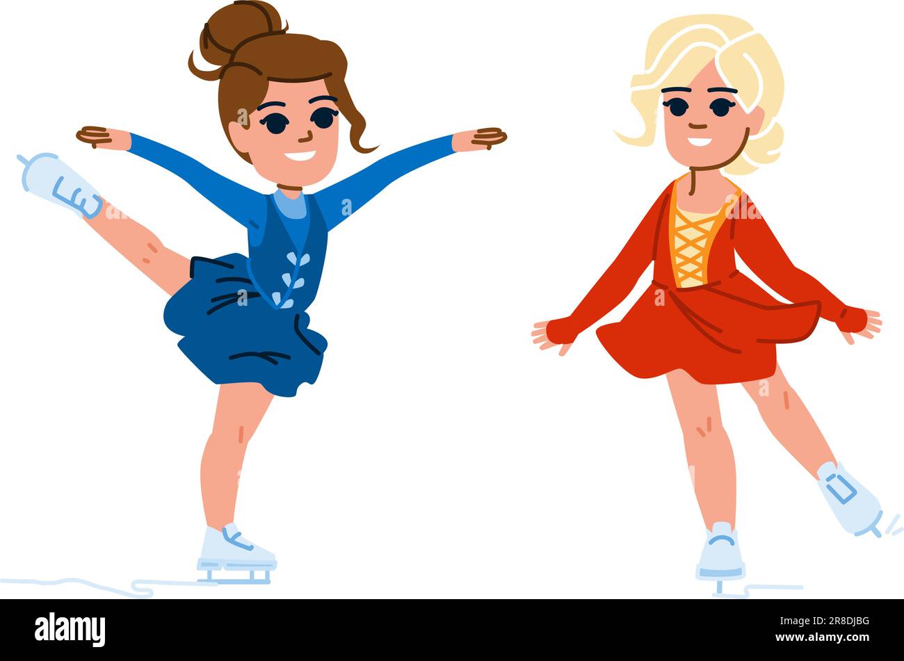 figure skating kid vector Stock Vector Image & Art Alamy
